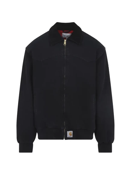 Куртка-рубашка Carhartt WIP вельветовый воротник, черная
