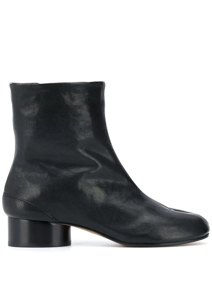 Кожаные ботильоны Maison Margiela Tabi 30 мм black