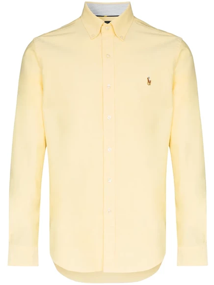 Мужская рубашка Polo Ralph Lauren с логотипом, желтая