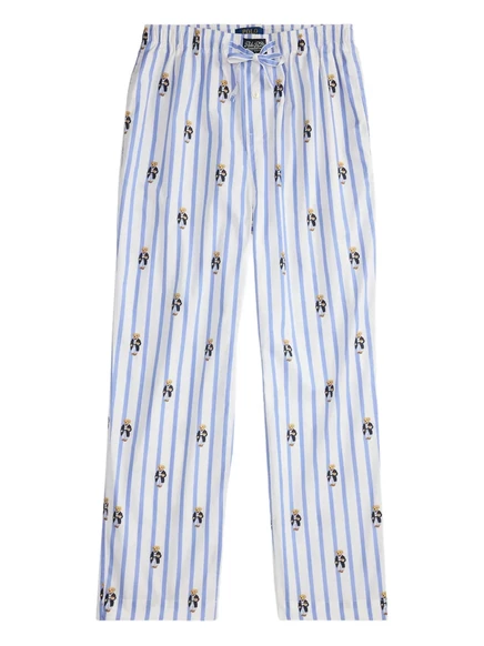 Мужские пижамные брюки Polo Ralph Lauren Polo Bear, белые