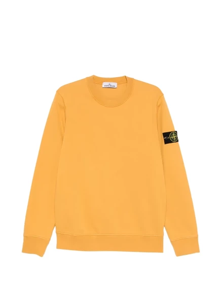 Мужской свитшот Stone Island с круглым вырезом, желтый