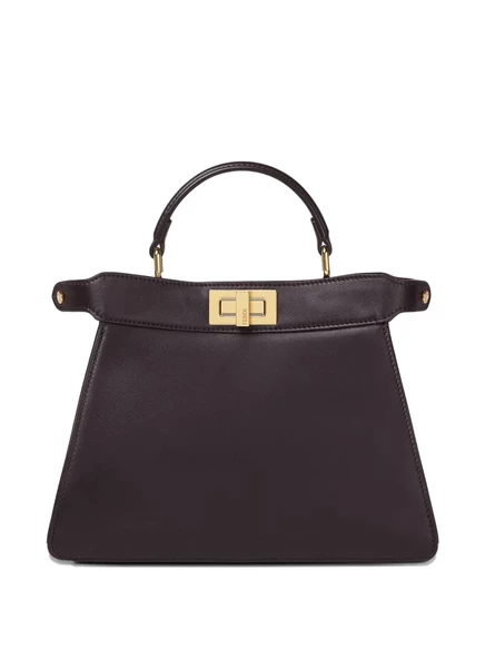 Маленькая сумка-тоут Peekaboo ISeeU от FENDI brown