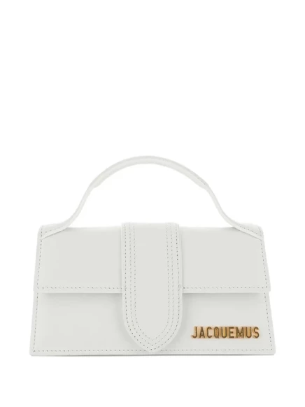 Большая сумка Jacquemus Bambino с клапаном и верхней ручкой white