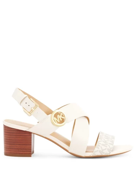 Босоножки из натуральной кожи с логотипом Michael Kors Vera neutrals