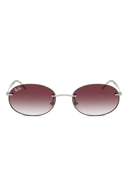 Унисекс солнцезащитные очки Ray-Ban овальные, серебристые