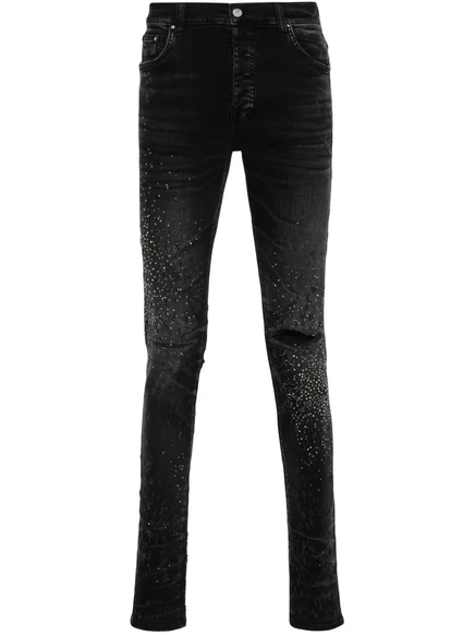 Узкие джинсы AMIRI Crystal Shotgun black