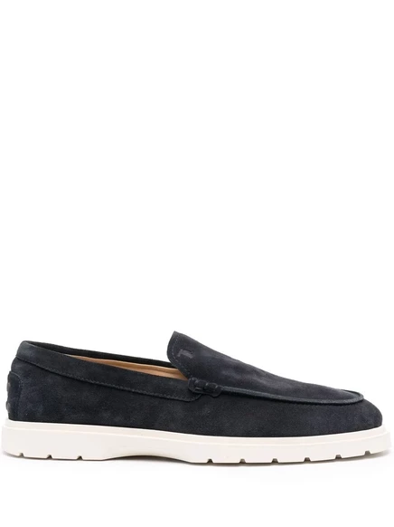 Замшевые мокасины Tod's  blue