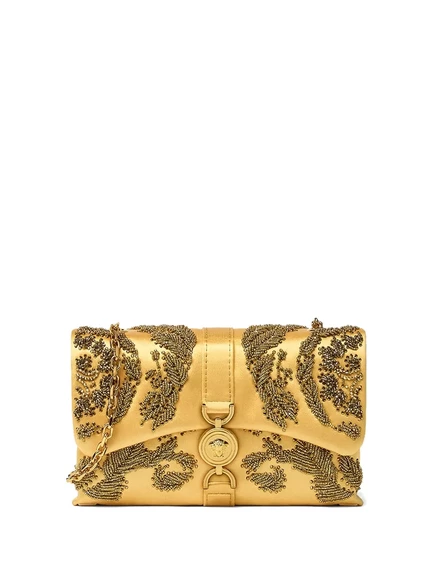 Женский клатч Versace Kleio с бусинами, золотой