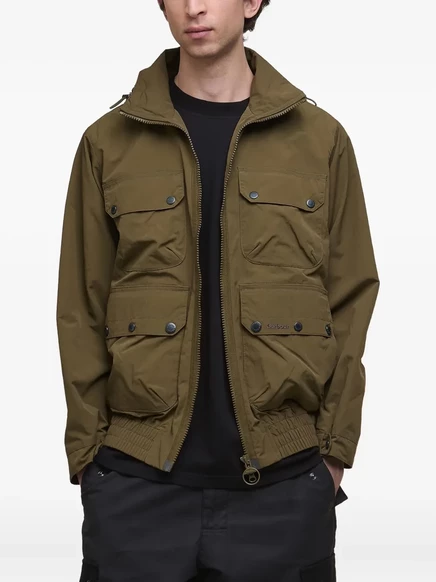 Мужская куртка Barbour Flight Bedale с капюшоном, оливковая