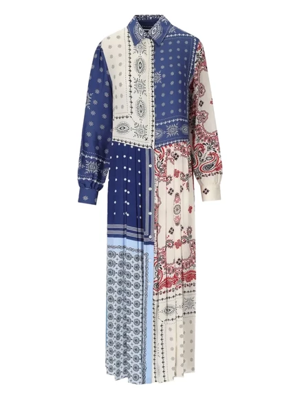 Женское платье Weekend Max Mara плиссе в пейсли, голубое