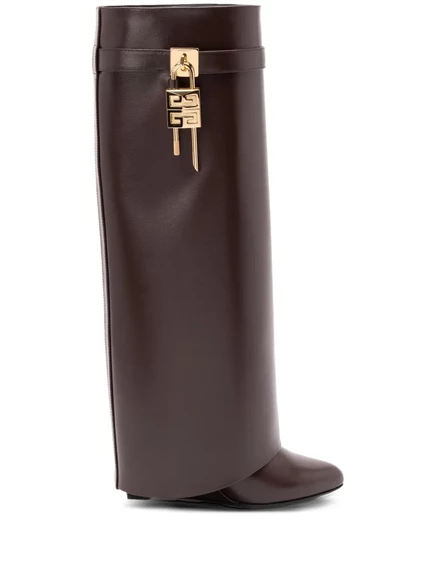 Женские сапоги Givenchy Shark Lock, коричневые
