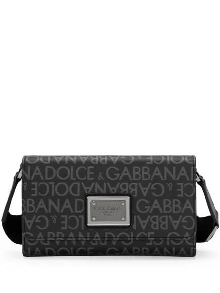 Мужская сумка через плечо Dolce & Gabbana, черно-серая