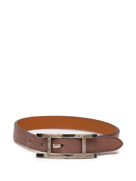 Браслет Hermès Swift Behapi Single Tour из кожи, коричневый