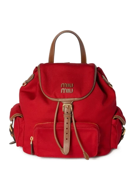 Рюкзак с надписью с логотипом Miu Miu red