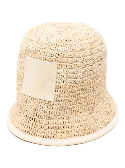 Унисекс панама Jacquemus The Soli из рафии, бежевая