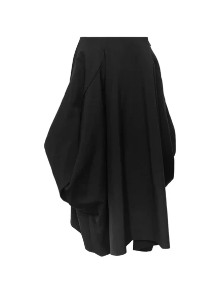 Женская плиссированная юбка Comme des Garçons миди, черная
