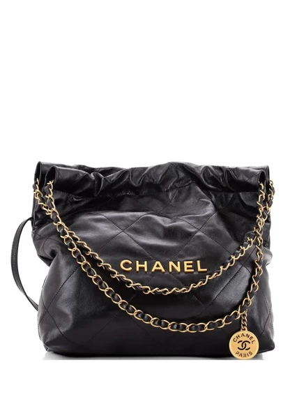 Женская сумка-хобо CHANEL Pre-Owned стёганая, черная