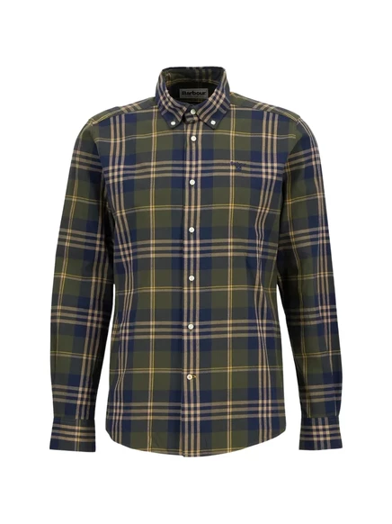 Мужская рубашка Barbour Edgar в клетку, зеленая