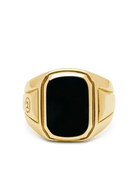 Мужское кольцо-печатка Nialaya Jewelry позолоченное, золотистое