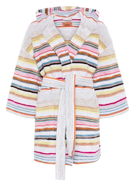 Халат Missoni Home полосатый, белый/мультиколор