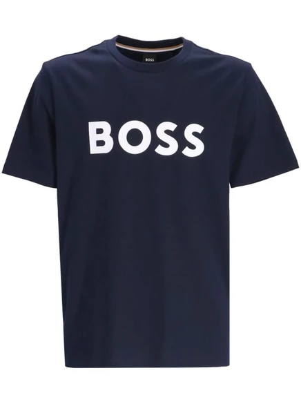 Мужская футболка BOSS с логотипом, синяя