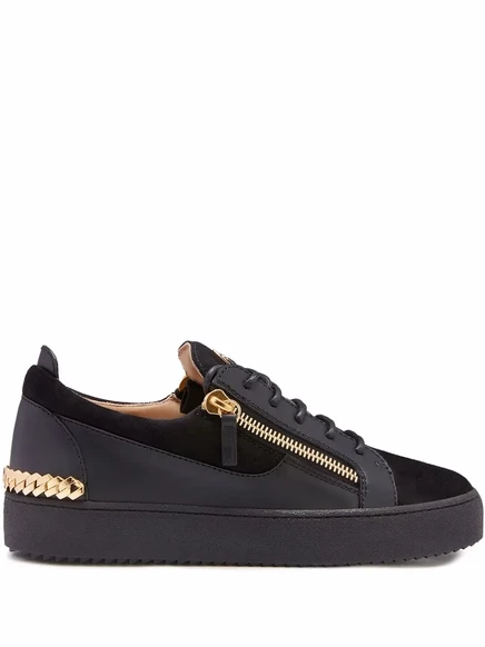 Мужские кроссовки Giuseppe Zanotti Frankie с цепочкой, черные