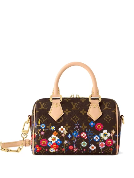 Сумка-тоут Louis Vuitton, бывшая в употреблении, x Takashi Murakami Speedy Bandouliere 20 brown