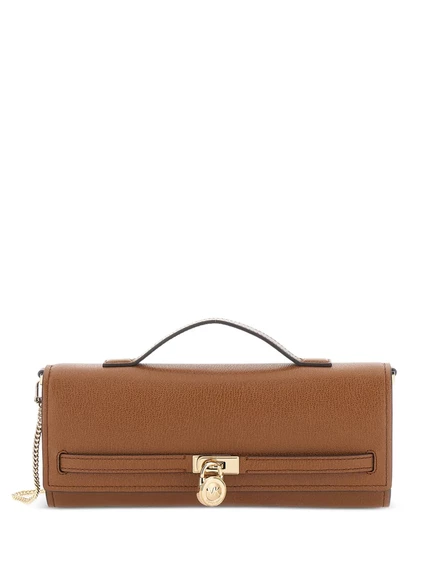 Женский клатч Michael Michael Kors Hamilton Moderne с декоративным замком, коричневый