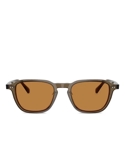 Унисекс солнцезащитные очки Oliver Peoples с квадратной оправой, коричневые