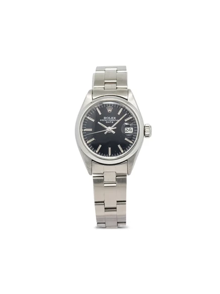 Женские часы rolex date 26 мм из стали, черный