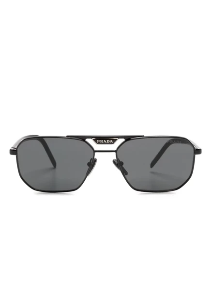 Угловатые солнцезащитные очки-символ Prada Eyewear black