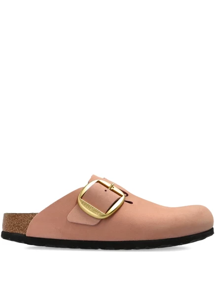 Женские сабо Birkenstock Boston с крупной пряжкой, розовые