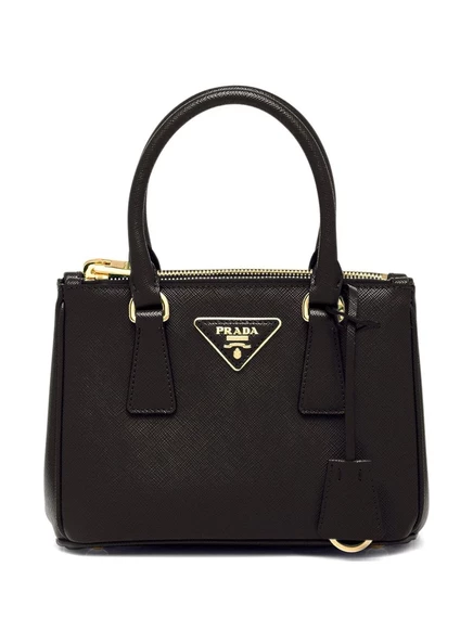 Кожаная мини-сумка Prada Galleria black