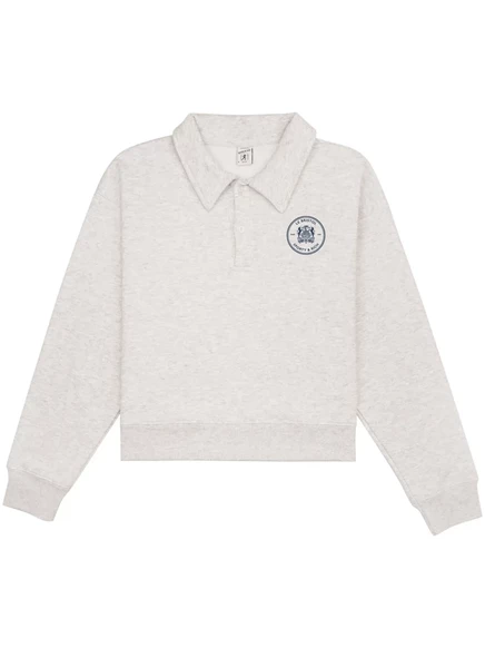 Женское лонгслив-поло Sporty & Rich Bristol-crest, серое