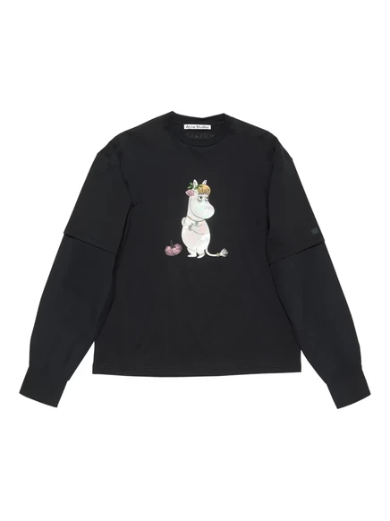 Толстовка Acne Studios с графическим принтом black