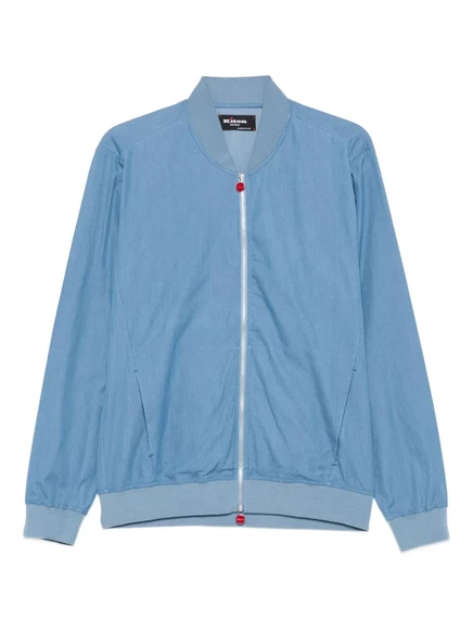 Куртка-бомбер Kiton на молнии спереди blue
