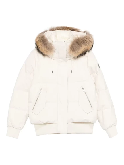 Женский пуховик Mackage Nefi-FZ с отстег. меховым воротником, кремовый