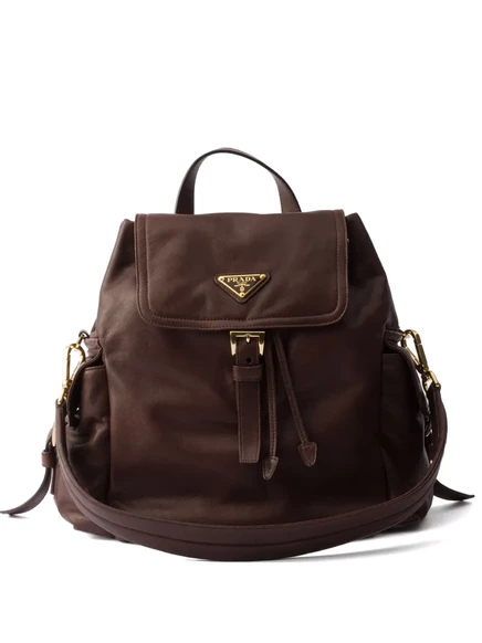 Женский кожаный рюкзак Prada Explore medium, коричневый