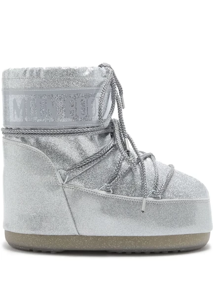 Унисекс сапоги Moon Boot Icon Low Glitter, серебристые