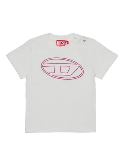 Футболка для девочек Diesel Kids с логотипом, белая