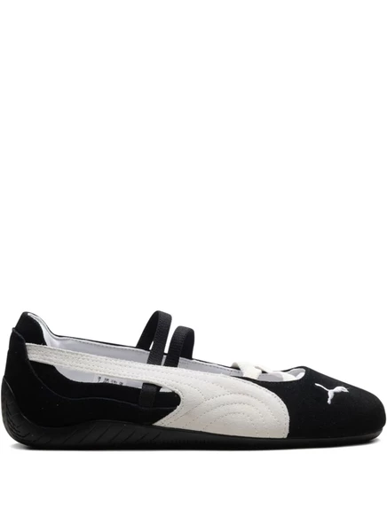 Женские балетки puma speedcat, черно-белые
