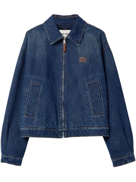 Женская джинсовая куртка Miu Miu trucker, индиго