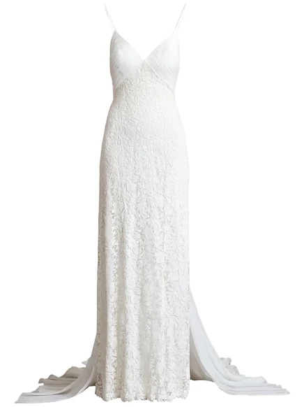 Кружевное свадебное платье Tadashi Shoji Miramar из кружева white