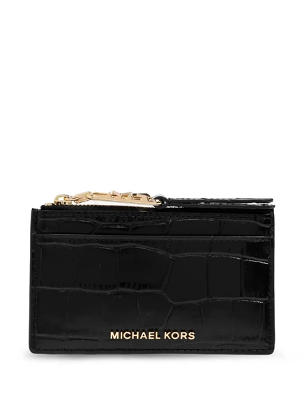 Женский кардхолдер Michael Kors, крокодиловый, черный