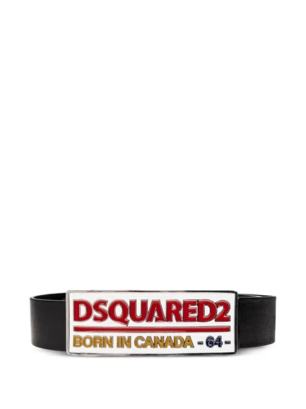 Мужской ремень DSquared2 с логотипом, черный