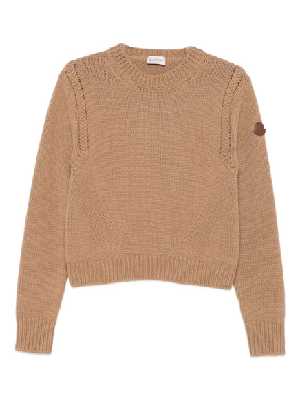Джемпер Moncler из рубчатого трикотажа neutrals