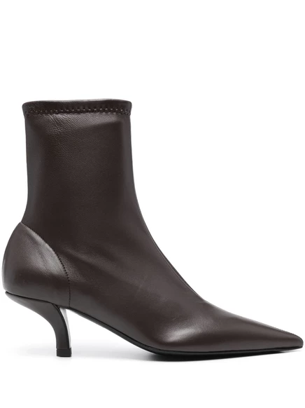 Женские ботильоны Toteme The Heeled, 55 мм, коричневые