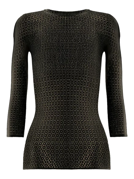 Женский топ Wolford с сетчатыми рукавами, черный