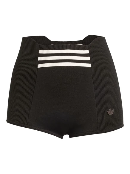 короткие шорты в рубчик от adidas black