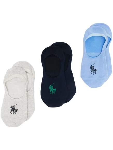 Мужские носки Polo Ralph Lauren набор 3 пары, разноцветные